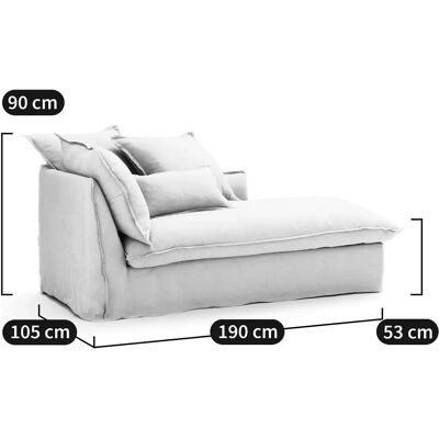 LA REDOUTE INTERIEURS Odna Sofá Esquina de Terciopelo Beige - Chaise Lounge LA REDOUTE INTERIEURS Odna Sofá Esquina de Terciopelo Beige - Chaise Lounge