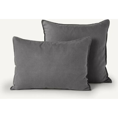 AM.PM - Elina - 65x65 cm - lino lavato - grigio pietra - Pillow cover AM.PM - Elina - 65x65 cm - lino lavato - grigio pietra - Pillow cover