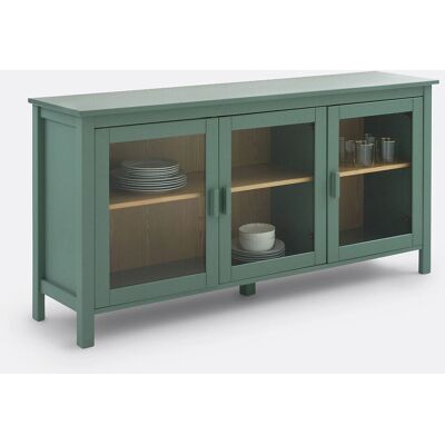 La Redoute Interieurs Vitrina baja de pino con 3 puertas La Redoute Interieurs Vitrina baja de pino con 3 puertas
