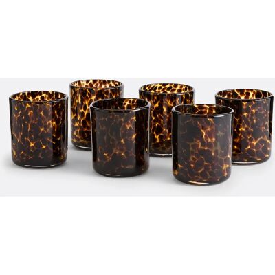 LA REDOUTE INTERIEURS Pack de 6 vasos de cristal ámbar - Fauvita LA REDOUTE INTERIEURS Pack de 6 vasos de cristal ámbar - Fauvita