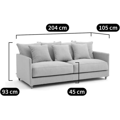 Sofá cama AM.PM Lazare - Bouclé Beige, Italia Sofá cama AM.PM Lazare - Bouclé Beige, Italia