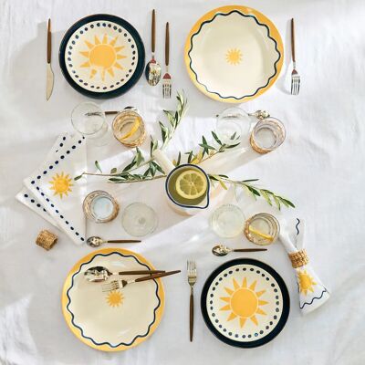 LA REDOUTE INTERIEURS Olympe Assiettes Dessert Jaune Soleil - Dessert Plates LA REDOUTE INTERIEURS Olympe Assiettes Dessert Jaune Soleil - Dessert Plates