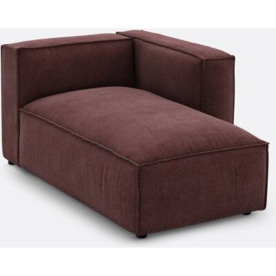 LA REDOUTE INTERIEURS Seven - Ciruela - Esquina izquierda - Chaise longue de tela texturizada LA REDOUTE INTERIEURS Seven - Ciruela - Esquina izquierda - Chaise longue de tela texturizada