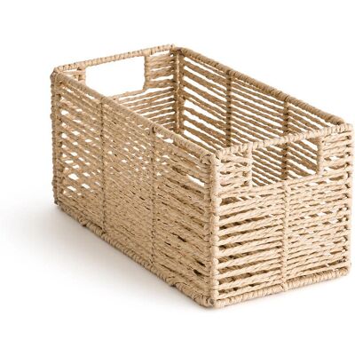 LA REDOUTE INTERIEURS Cesta plegable beige de papel - Cesta de almacenamiento LA REDOUTE INTERIEURS Cesta plegable beige de papel - Cesta de almacenamiento