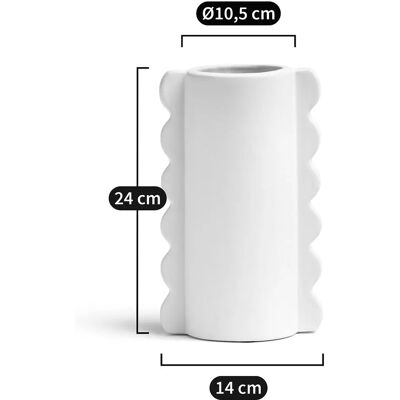 LA REDOUTE INTERIEURS Jarrón Blanco Caldero - 24.5cm LA REDOUTE INTERIEURS Jarrón Blanco Caldero - 24.5cm