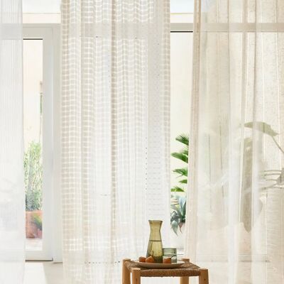 LA REDOUTE INTERIEURS Mercy Ουάιτ κουρτίνα σε πολυεστέρα και λινό LA REDOUTE INTERIEURS Mercy Ουάιτ κουρτίνα σε πολυεστέρα και λινό