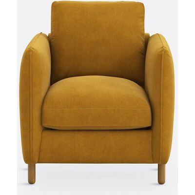 LA REDOUTE INTERIEURS - Lomeo - Κίτρινο - 1 θέσης - βελούδο - Sofa chair LA REDOUTE INTERIEURS - Lomeo - Κίτρινο - 1 θέσης - βελούδο - Sofa chair