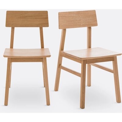LA REDOUTE INTERIEURS Lot de 2 Chaises en Chêne Massif - Chaise LA REDOUTE INTERIEURS Lot de 2 Chaises en Chêne Massif - Chaise