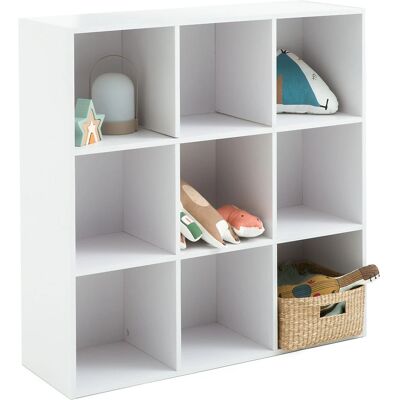 LA REDOUTE INTERIEURS Mueble de almacenamiento blanco 9 compartimentos - Mueble de almacenamiento LA REDOUTE INTERIEURS Mueble de almacenamiento blanco 9 compartimentos - Mueble de almacenamiento