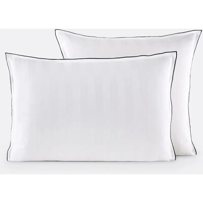 La Redoute Interieurs Funda de Almohada de Satén de Algodón - Rayas - 65x100cm La Redoute Interieurs Funda de Almohada de Satén de Algodón - Rayas - 65x100cm