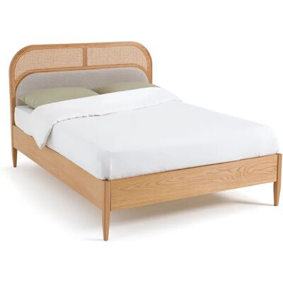 LA REDOUTE INTERIEURS Cama de terciopelo y ratán - Estilo años 50 LA REDOUTE INTERIEURS Cama de terciopelo y ratán - Estilo años 50