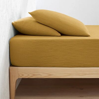 La Redoute Interieurs Kumla Sábana Ajustable de Muselina de Algodón - Ropa de cama La Redoute Interieurs Kumla Sábana Ajustable de Muselina de Algodón - Ropa de cama