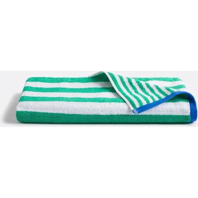 La Redoute Interieurs - Toalla de algodón a rayas verde/blanca 70x140cm La Redoute Interieurs - Toalla de algodón a rayas verde/blanca 70x140cm