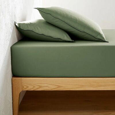 La Redoute Interieurs - Victor - Verde - 180 x 200 cm - Sábana ajustable La Redoute Interieurs - Victor - Verde - 180 x 200 cm - Sábana ajustable