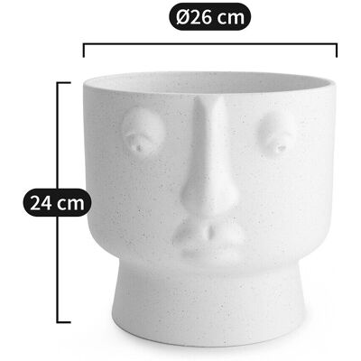 Am.pm Lesego Maceta de cerámica esmaltada - Blanco - Maceta Am.pm Lesego Maceta de cerámica esmaltada - Blanco - Maceta