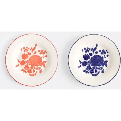 La Redoute Interieurs Lysor Juego de 4 Platos de Porcelana Multicolor - Platos de Postre La Redoute Interieurs Lysor Juego de 4 Platos de Porcelana Multicolor - Platos de Postre