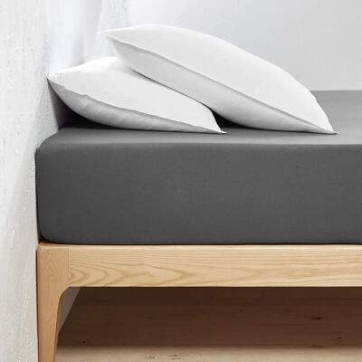 la redoute interieurs Lenzuolo con angoli riciclato - Altezza 35cm - Grigio scuro la redoute interieurs Lenzuolo con angoli riciclato - Altezza 35cm - Grigio scuro