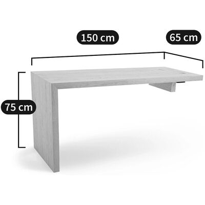 Mikube Piastra scrivania in quercia - Reversibile, 150cm Mikube Piastra scrivania in quercia - Reversibile, 150cm