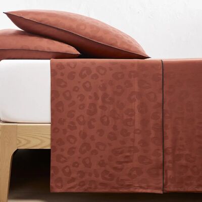 LA REDOUTE INTERIEURS Drap plat en satin de coton Thelma - Motif léopard LA REDOUTE INTERIEURS Drap plat en satin de coton Thelma - Motif léopard