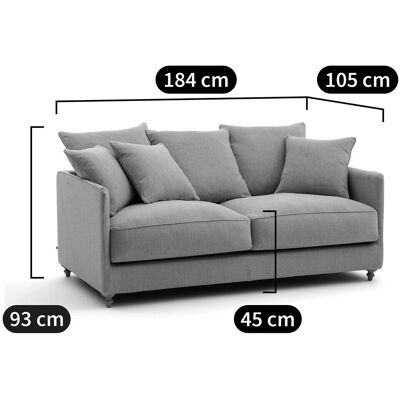 AM.PM Lazare Sofá cama compacto de poliéster reciclado, Lazare Gris AM.PM Lazare Sofá cama compacto de poliéster reciclado, Lazare Gris
