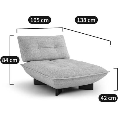 AM.PM Kaori Sillón Modular de Tela - Bajo, Estilo Japonés AM.PM Kaori Sillón Modular de Tela - Bajo, Estilo Japonés