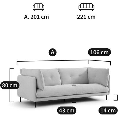 AM.PM Botero Sofá Beige Suave - Sofá Modern AM.PM Botero Sofá Beige Suave - Sofá Modern