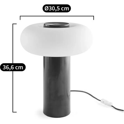 LA REDOUTE INTERIEURS Omer Lámpara de mesa azul con diseño geométrico - Lámpara de mesa LA REDOUTE INTERIEURS Omer Lámpara de mesa azul con diseño geométrico - Lámpara de mesa