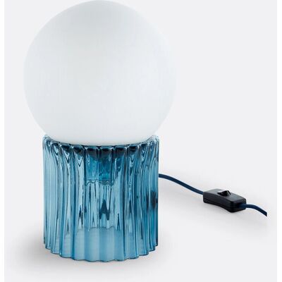 LA REDOUTE INTERIEURS Lampada Dima in vetro opale blu - Illuminazione LA REDOUTE INTERIEURS Lampada Dima in vetro opale blu - Illuminazione
