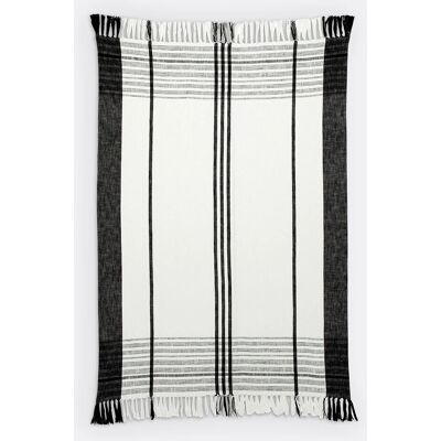 LA REDOUTE INTERIEURS Couverture en coton rayé - 3 tailles LA REDOUTE INTERIEURS Couverture en coton rayé - 3 tailles