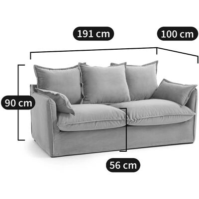 Sofá cama La Redoute Interieurs - 3 plazas, Verde, Poliéster Sofá cama La Redoute Interieurs - 3 plazas, Verde, Poliéster