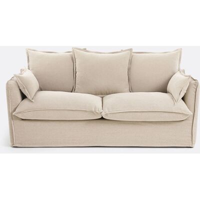 LA REDOUTE INTERIEURS Sofá cama Odna - Lino, Blanco, 3 Plazas LA REDOUTE INTERIEURS Sofá cama Odna - Lino, Blanco, 3 Plazas