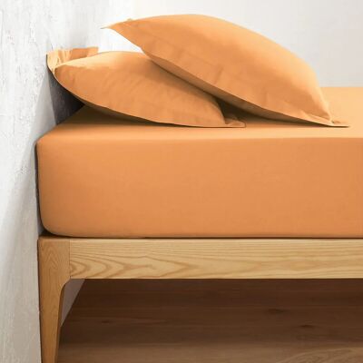 Sábana ajustable de algodón de Redoute Interiors - 25cm de altura - 120x190cm - Naranja Sábana ajustable de algodón de Redoute Interiors - 25cm de altura - 120x190cm - Naranja