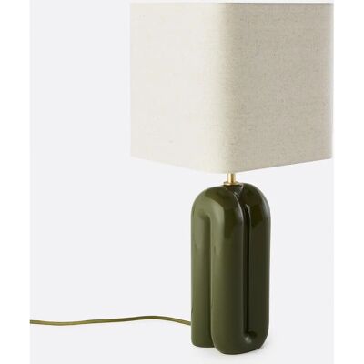 La Redoute Interieurs Malo Lampada da Tavolo in Ceramica e Lino - Lampada da Tavolo La Redoute Interieurs Malo Lampada da Tavolo in Ceramica e Lino - Lampada da Tavolo