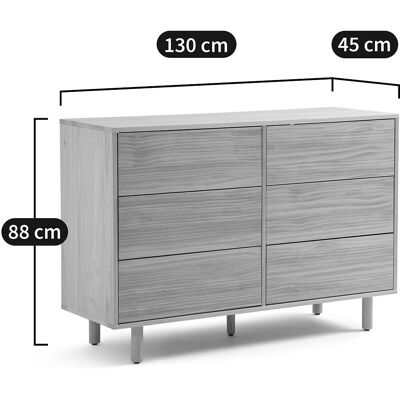 La Redoute Interieurs Ravi Cómoda de pino con 6 cajones La Redoute Interieurs Ravi Cómoda de pino con 6 cajones