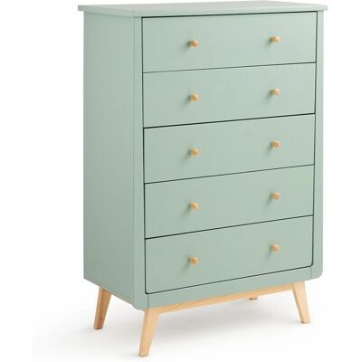 LA REDOUTE INTERIEURS Cómoda Verde Willox con 5 cajones - Cómoda LA REDOUTE INTERIEURS Cómoda Verde Willox con 5 cajones - Cómoda
