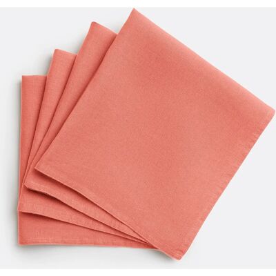 LA REDOUTE INTERIEURS - Victorine - 45 x 45 cm - Rojo - Servilletas LA REDOUTE INTERIEURS - Victorine - 45 x 45 cm - Rojo - Servilletas