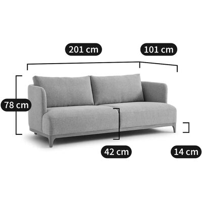 Sofá Jabote de AM.PM - Diseño clásico redondo, Beige, Alta comodidad Sofá Jabote de AM.PM - Diseño clásico redondo, Beige, Alta comodidad