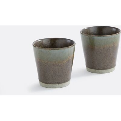 Conjunto de tazas de gres Arzana con glaseado reactivo de La Redoute Interieurs Conjunto de tazas de gres Arzana con glaseado reactivo de La Redoute Interieurs