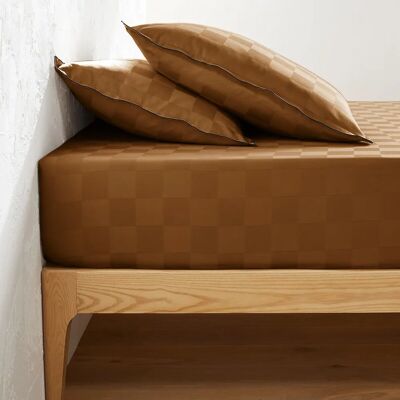 Redoute Sábana de satén de algodón lavado - Amarillo ocre - Ropa de cama Redoute Sábana de satén de algodón lavado - Amarillo ocre - Ropa de cama