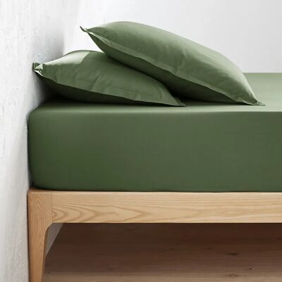 Redoute Interiors Στρώμα με λάστιχο - Πράσινο - Percale βαμβάκι - 30cm ύψος Redoute Interiors Στρώμα με λάστιχο - Πράσινο - Percale βαμβάκι - 30cm ύψος