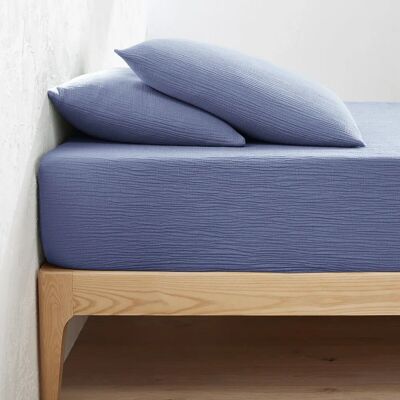 La Redoute Interieurs Kumla Sábana ajustable de muselina de algodón - Ropa de cama La Redoute Interieurs Kumla Sábana ajustable de muselina de algodón - Ropa de cama