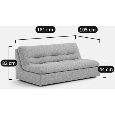 Divano modulare Giuliano - Poliestere, 3 posti, Beige Divano modulare Giuliano - Poliestere, 3 posti, Beige