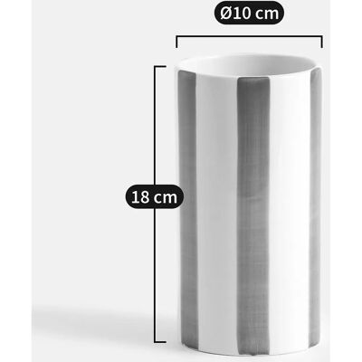 Vaso en cerámica Jaoma, La Redoute Intérieurs, 18 cm Beige Vaso en cerámica Jaoma, La Redoute Intérieurs, 18 cm Beige