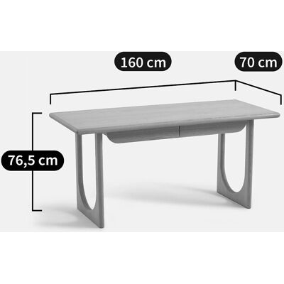 LA REDOUTE INTERIEURS Bureau Douve en chêne avec 2 tiroirs LA REDOUTE INTERIEURS Bureau Douve en chêne avec 2 tiroirs