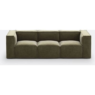 LA REDOUTE INTERIEURS Sofá Modular - Terciopelo Vintage Verde LA REDOUTE INTERIEURS Sofá Modular - Terciopelo Vintage Verde
