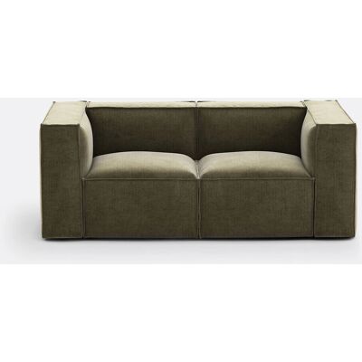 LA REDOUTE INTERIEURS Sofá modular 2 plazas - Vintage Cordsamt - Verde LA REDOUTE INTERIEURS Sofá modular 2 plazas - Vintage Cordsamt - Verde