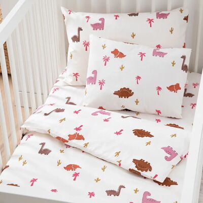 LA REDOUTE INTERIEURS Funda nórdica Dino Pop algodón bebé - Ropa de cama infantil LA REDOUTE INTERIEURS Funda nórdica Dino Pop algodón bebé - Ropa de cama infantil