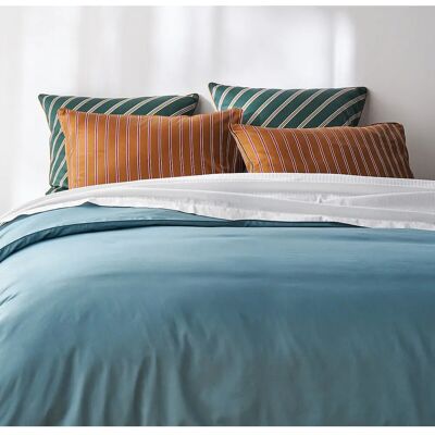 Drap en satin de coton Opale - Rayures, Blanc, 180x290cm Drap en satin de coton Opale - Rayures, Blanc, 180x290cm