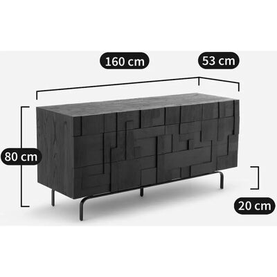 Comò in legno Kimal 6 cassetti - Arredo rustico moderno Comò in legno Kimal 6 cassetti - Arredo rustico moderno
