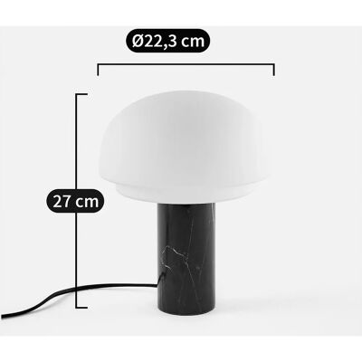 Lámpara de mesa negra Agathilda de La Redoute Interieurs - Opalina, Mármol Lámpara de mesa negra Agathilda de La Redoute Interieurs - Opalina, Mármol